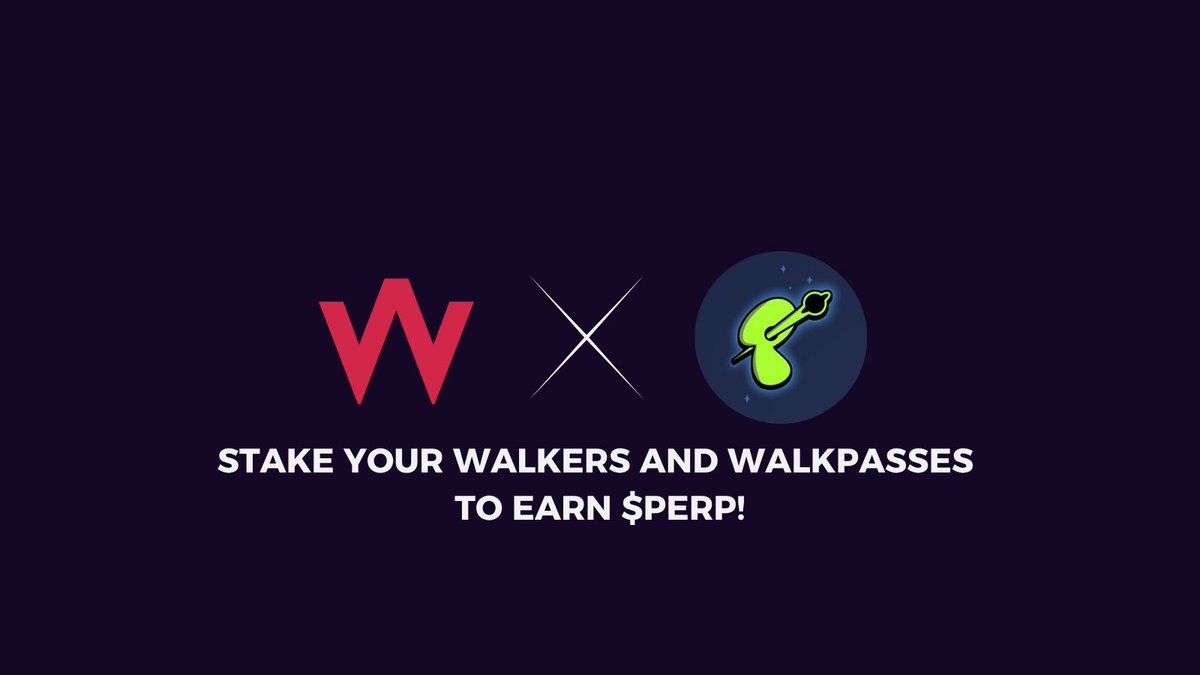 Walkers x <a href="/perpsonx/">perps</a> 

You can now stake your Walkers and WalkPasses to earn $PERP! 

👉Stake here: earn.yepple.io/perps

Staking is live for 6 more days — don’t miss out! 

🔥 And get ready for the PERPS Mint Day on November 7th!