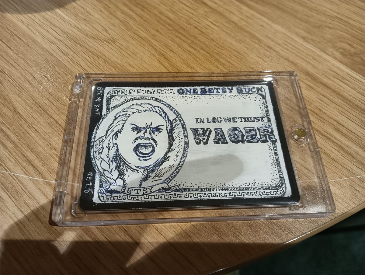 Calling Sydney 2-5
Gravy ✅
Cindra❌
Cindra❌
Kayo❌
Cindra✅
RKO❌
Puffin❌

Super Armoury 4-0
Gravy✅
Valda✅
Mario✅
Prism✅

Got this sweat artist card from <a href="/BeeStarBat/">Bee☆Bat</a> <a href="/fabtcg/">Flesh and Blood</a> #fabtcg <a href="/james_white/">James White</a> 
Need Betsy Log 🪵