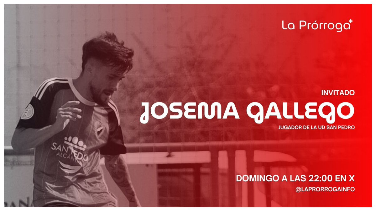 Gaditano, defendió los colores del Decano del fútbol español y algo de Galicia...

Mañana con nosotros ¡<a href="/Josemag7_/">Josema Gallego</a>!
Jugador que este año ha recalado en la <a href="/UdSanPedro/">UdSanPedro</a> con el que además del partido, trataremos las aspiraciones de su club tras el cambio de míster.

¡Seguimos! 🫢