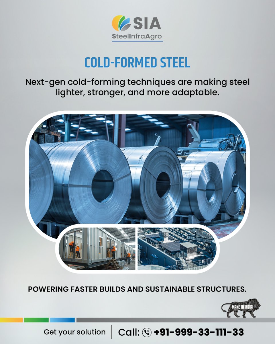 SteelInfraAgro's tweet image. Strength that shapes the future.
Powering innovation with next-gen cold-formed steel. 

#SteelInfraAgro #ColdFormedSteel #NextGenSteel #ModernConstruction #SteelInnovation #MakeInIndia