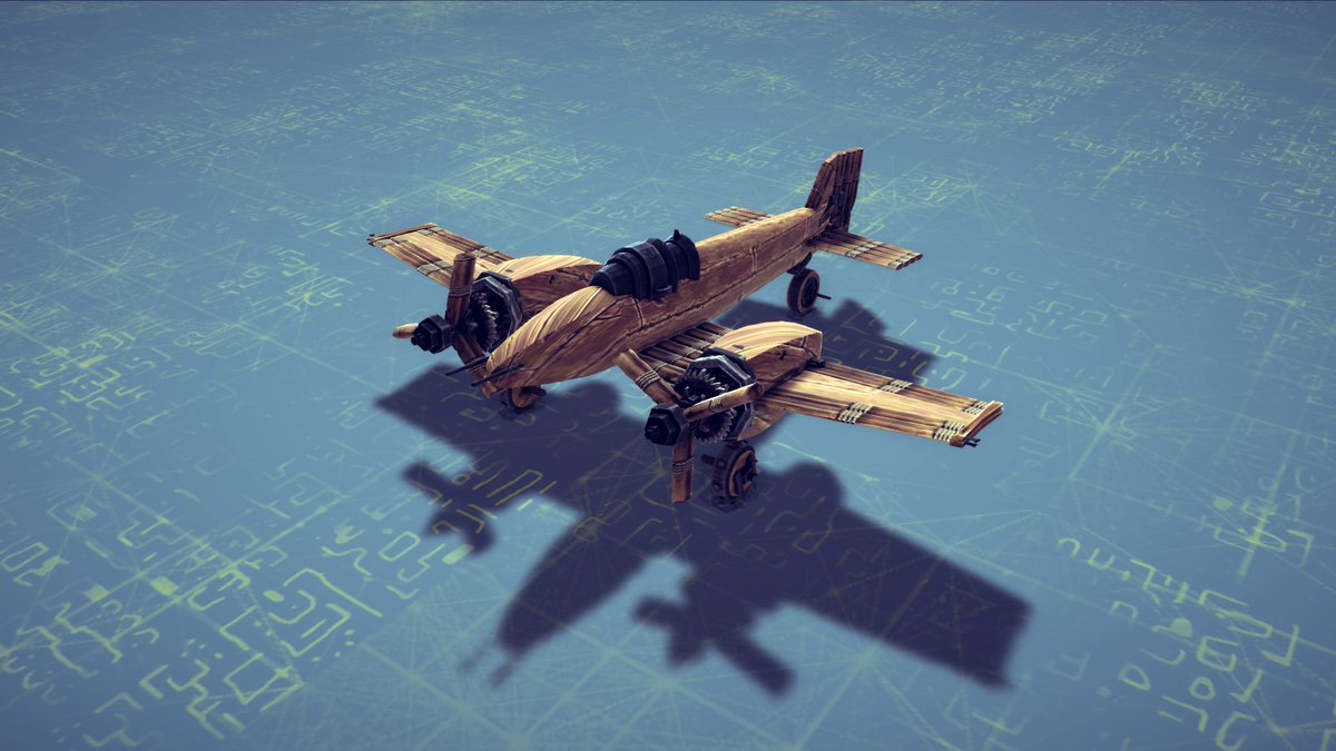 OKAPI142857's tweet photo. 双発重戦できち
ペラピッチ22.5°(性能×、加速のリアルさ○)
エンジンに固定/フリーを切り替えられるフライホイールを使っているので、普段は高出力、片肺時は出力を犠牲にカウンタートルクを消せるぞ！！！
機首のキャノンは1倍ながら砲弾を0.1倍にすることで低反動で初速を確保できた。ずるくね？ https://t.co/lR1acdWCoP