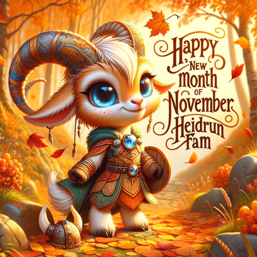 HeidrunSol's tweet image. Moonvember is here goat fam! 🐐🐐

Keep the faith, big things are coming! 🚀🚀

#moonvember #heidrun #valhallaiscalling