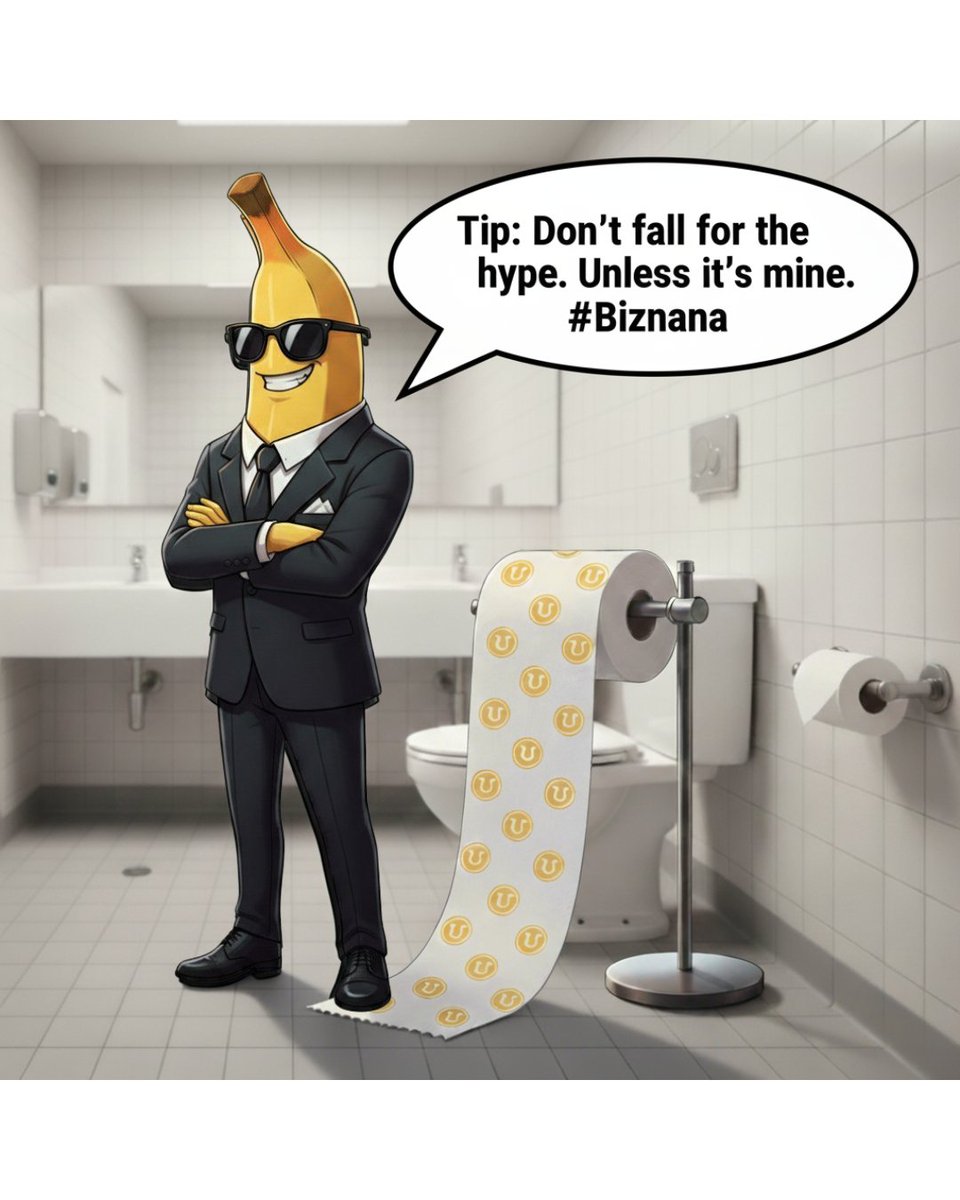 Biznanalive's tweet image. 💼🍌 Flush the Fakes — Biznana Means Business! 🚽😂
Not every coin deserves your wallet — some are all hype, no peel. 👀🍌
Biznana’s not just a meme, it’s a movement with real utility &amp;amp; community. 💎🚀
While “useless” coins get flushed, our banana climbs the charts. 📈
#Biznana