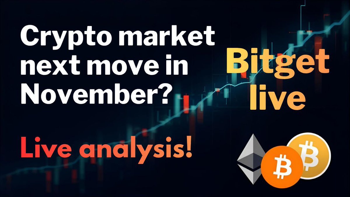 JustCrypto_X's tweet photo. 🎥 I’m LIVE on Bitget Live!

Join me as we dive into Bitcoin & Altcoins next big move this November — exploring market trends, crypto fundamentals, and the truth behind manipulation.

We’ll cover Bitcoin, Ethereum, BGB, and other major projects that could shine this month. 💎🚀

👉Don’t miss it, Join now 
https://t.co/7YmoznjPDS