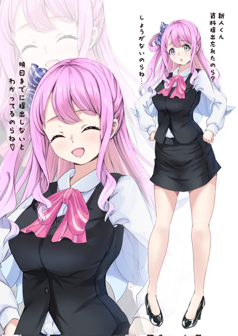 ホロメンのBusiness描いてます…