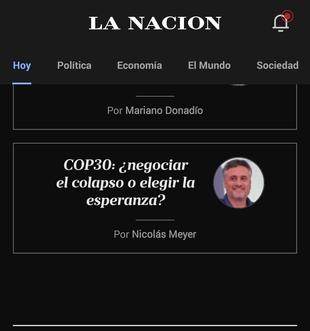 Gracias a <a href="/flosag/">Flori Saguier</a>  por esta columna de opinión en el <a href="/LANACION/">LA NACION</a> . Preparandonos para la COP30 en pocos dias, el debate y las reflexiones son urgentes. <a href="/caritasalc/">Cáritas América Latina y el Caribe</a> estará presente para hacer presente todas voces. tinyurl.com/294757h6