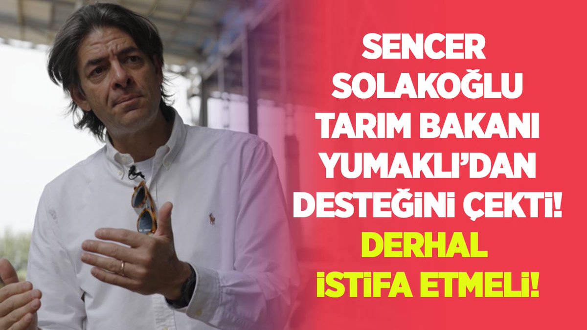 Sencer Solakoğlu’ndan sert çıkış:

“Tarım Bakanlığı, ithalat bakanlığına dönüştü!”

Dün destek verdiği Tarım Bakanı Yumaklı’yı bugün istifaya çağırdı:

“Cumhuriyet tarihinin en yetkinsiz ekibi görevde. Daha fazla zarar vermeden bırakın!”

tarimdanhaber.com/sencer-solakog…