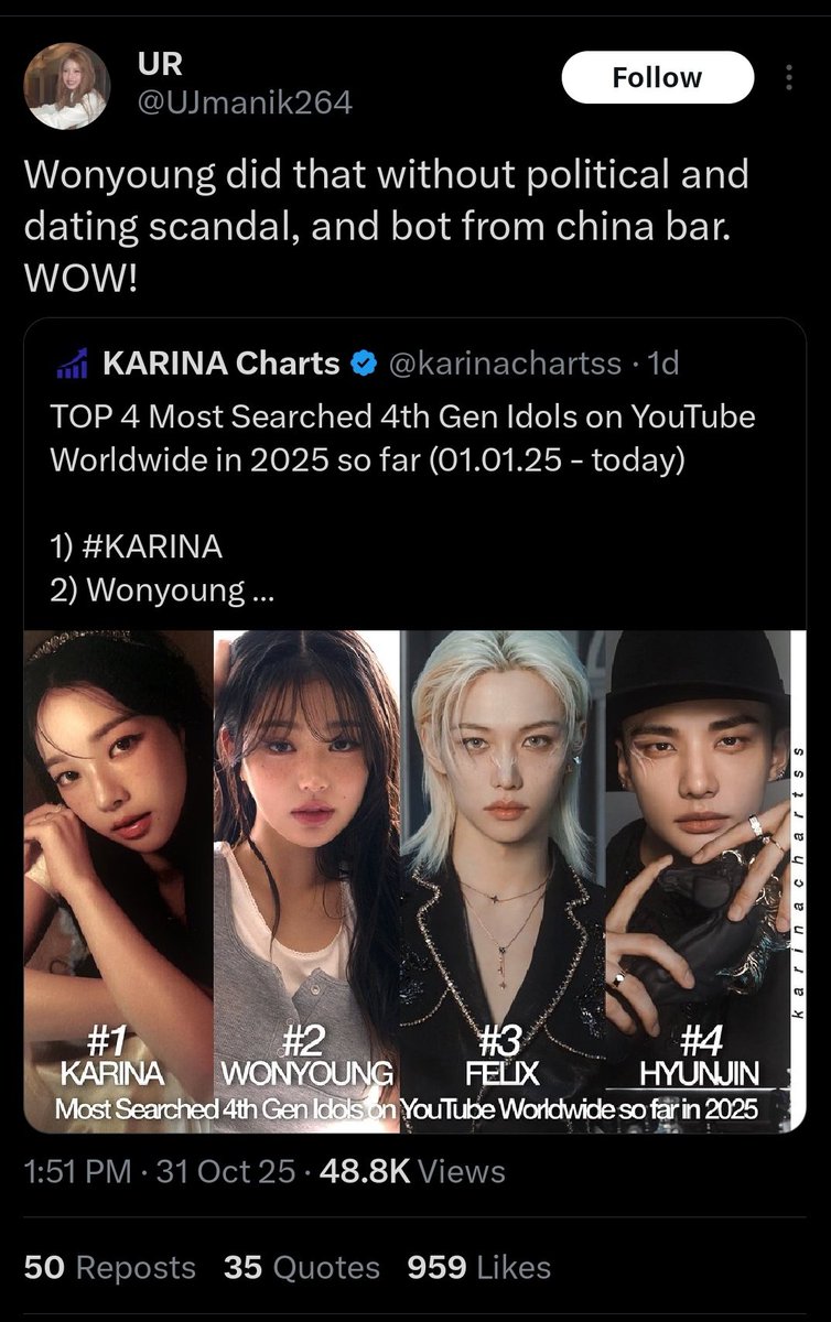 Ctrlolib's tweet image. Wonyoung stans loves to terrorize every loveyus page with vile comments abt karina. It's so fucking odd