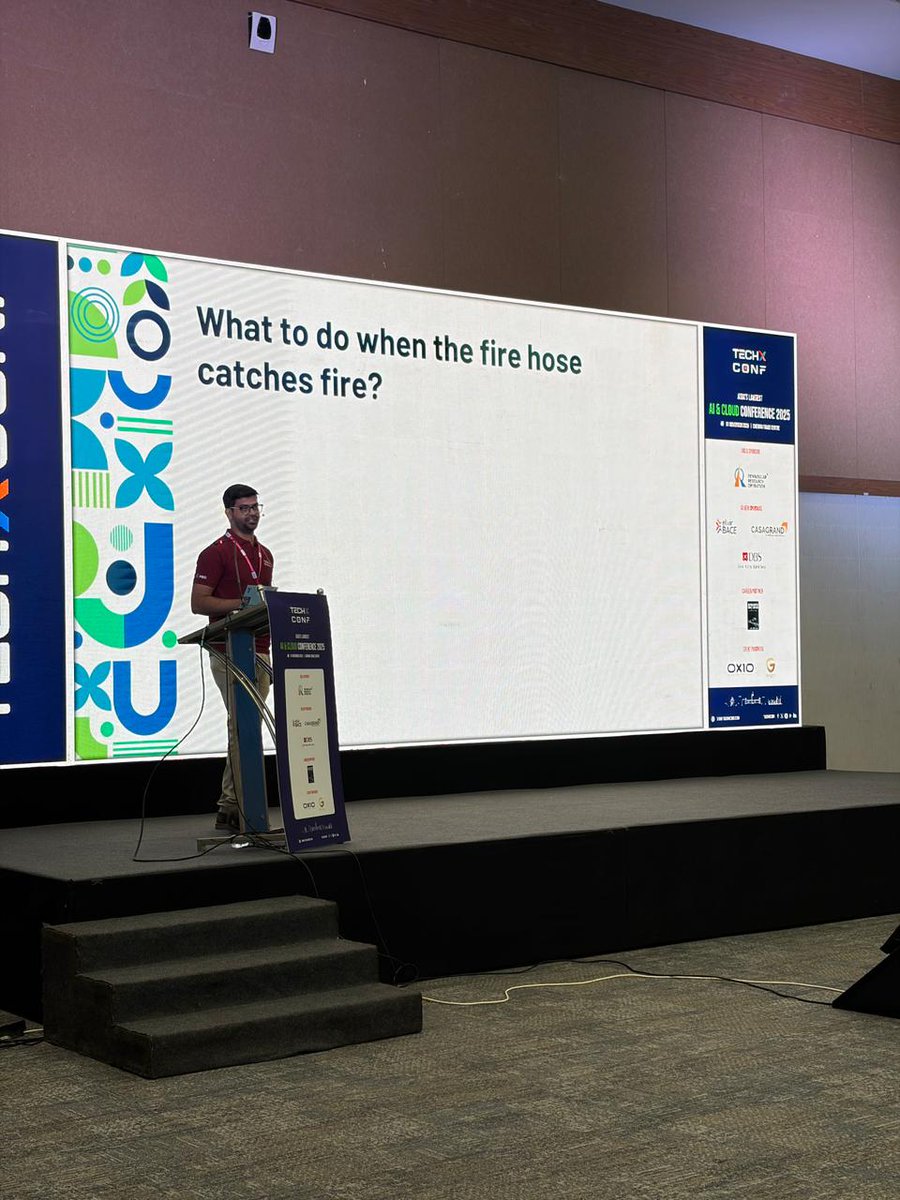 TechXConf's tweet image. 🚀 Live at TechXConf 2025!

In Track 4, Sameer Mhaisekar is presenting:
🎯 “Observing the Outage: A Case for Resilient Observability.”
Discover how robust observability practices can turn outages into opportunities — improving system resilience, reliability, and response time in…