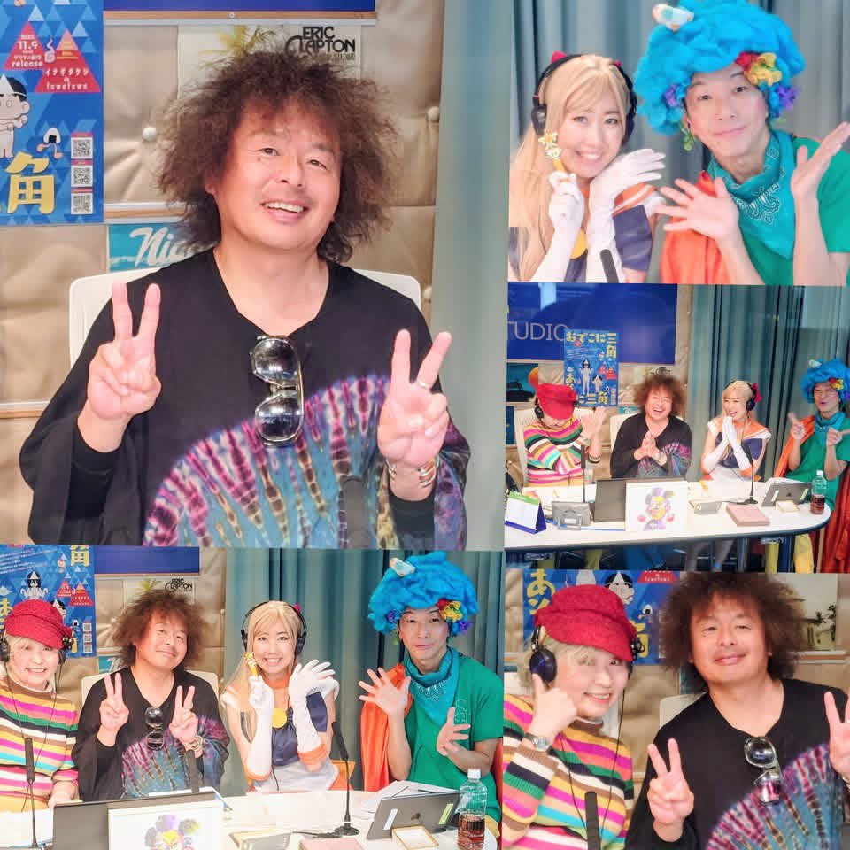 salus_m_p's tweet photo. 2025.11.01.satのゲストは、イナギタケシさんでした🧑‍🦱アフロヘアーと独特の衣装、独創性溢れる歌が特徴のイナギさん🎵三度目の出演でしたが、新曲や新しいネタを持ってきてくれワクワク🩷ドキドキ🩷モリモリ🩷の時間となりました。😍＃　イナギタケシ#おでこに三角あそこに三角＃結成10周年記念ライブ https://t.co/qGeqhuVVzz