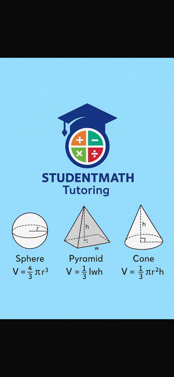 studentmathtuto's tweet image. 🌟 VOLUME OF SPHERE, PYRAMID &amp;amp; CONE RECAP 🌟 #volume #area #year9 #gcse #maths #tutoring #online #studentmathtutoring #revision