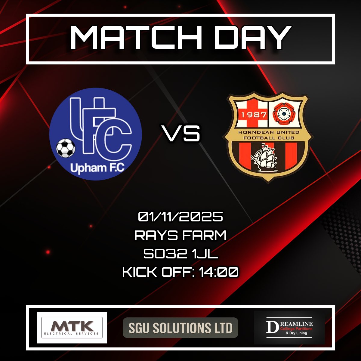 🔴⚫️ MATCH DAY ⚫️🔴

First start their Hampshire cup with a tricky tough tie away to last seasons Hampshire league opponents.

#upthedeans