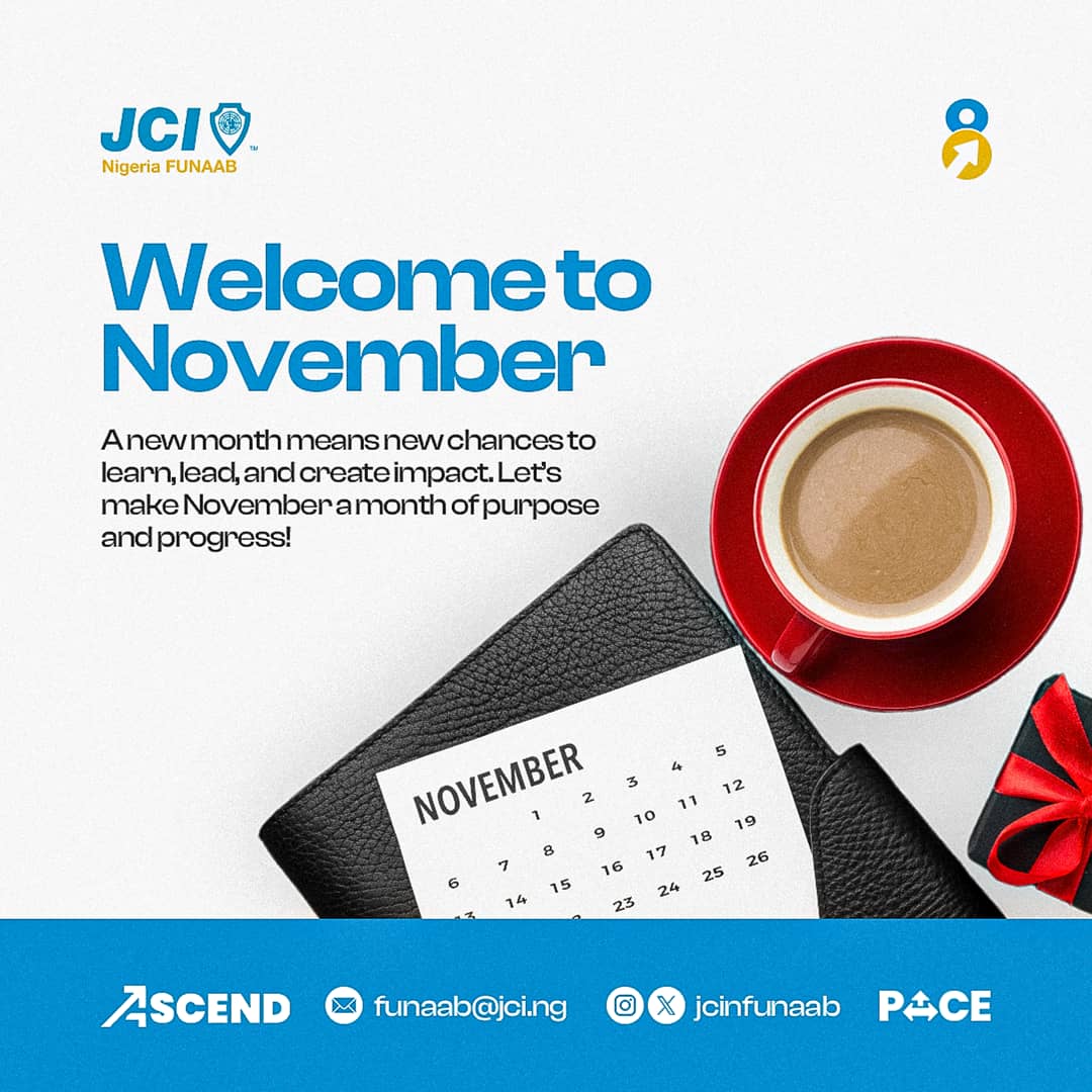 jcinfunaab's tweet image. Cheers to November!🥂✨
Let's lead, learn and leave a mark

#PACE
#ASCEND
#ELV8
#JCINFUNAAB
#JCINIGERIA