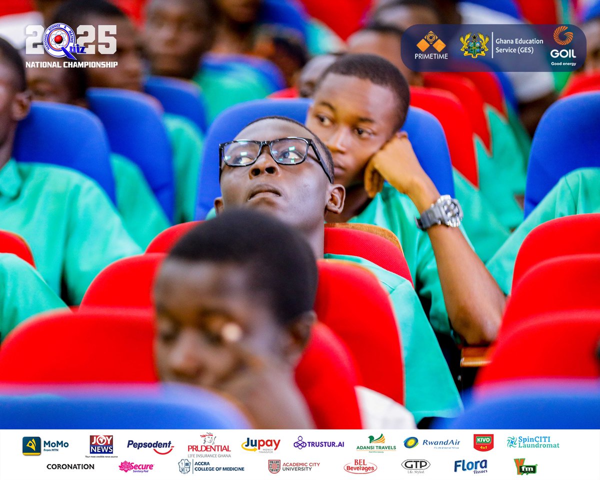 NSMQGhana's tweet image. End of Round 2:

St. Augustine’s College: 15pts 
Abetifi Presby SHS: 13pts 
St. John’s School: 08pts 

@TrusturAI sponsors Round 2.

#NSMQ2025 #NSMQQuarters #Primetime