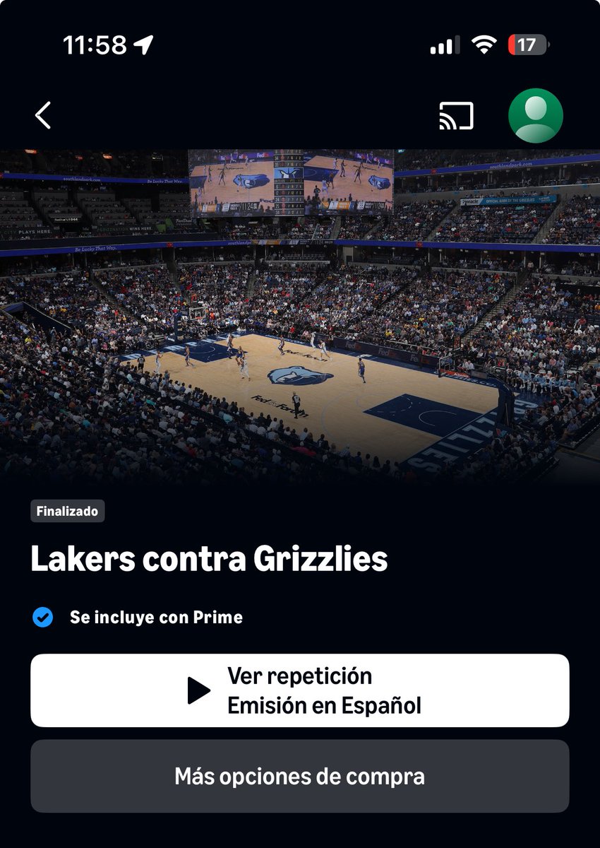 ⁦<a href="/PrimeVideoES/">Prime Video España</a>⁩ ¿cuántos días se mantienen en streaming los partidos de #NBA que habéis dado en directo? Gracias.