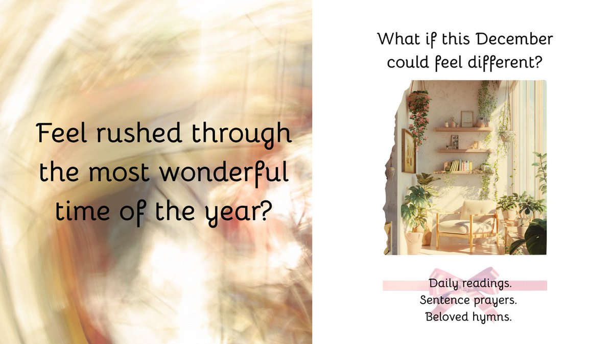 JulieJRanson's tweet photo. What if this December could feel different? Not rushed. Not chaotic. Just... peaceful.
"Wrapped in Wonder" is your invitation to slow down and rediscover the true heart of Christmas. 
31 days. Daily readings. Sentence prayers. Beloved hymns. #AdventDevotion https://t.co/TpbqNTSCoK