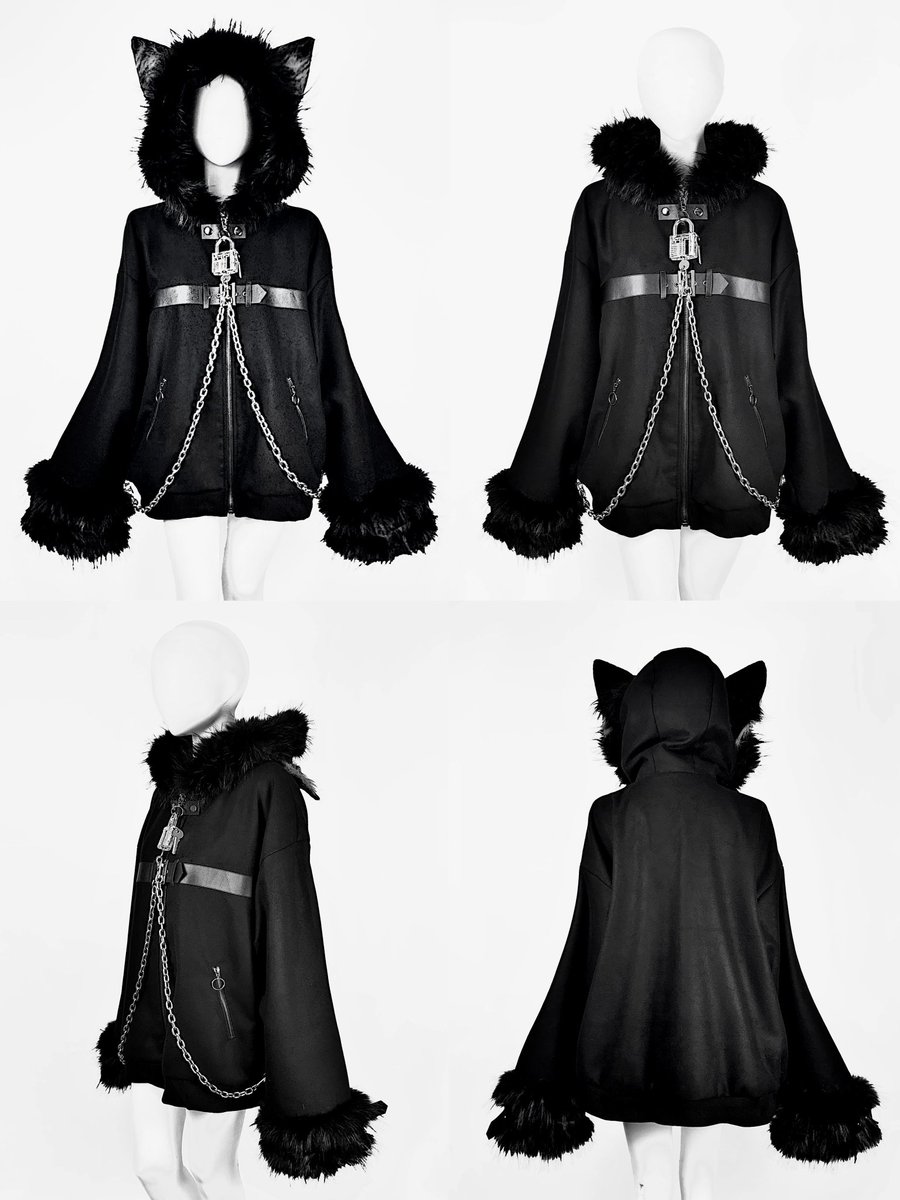 オオカミファーコート 白完売です！ 黒のみラスト数点ございますので