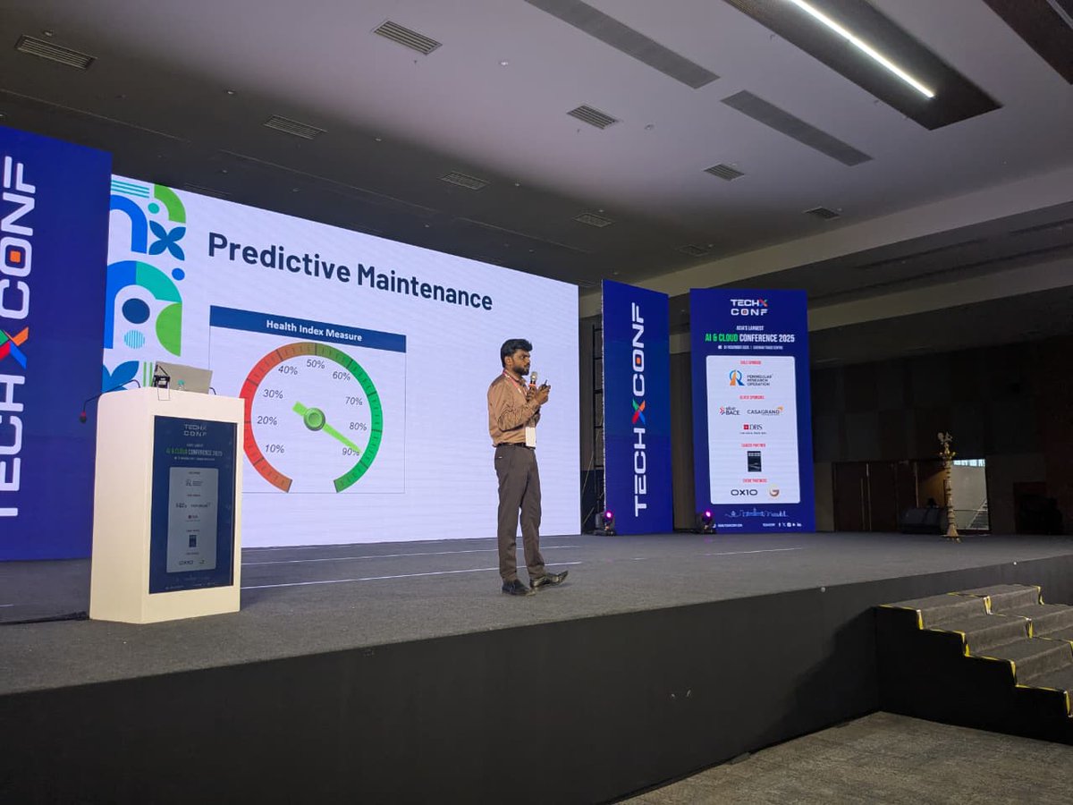 TechXConf's tweet image. 🚀 Live at TechXConf 2025!

In Track 1, Muthukumar Ganesan is presenting:
🎯 “Advancing Nuclear Safety with AI: Predicting Lifespan of Critical Components.”
Explore how AI-driven predictive analytics is revolutionizing nuclear safety — enhancing reliability, extending component…