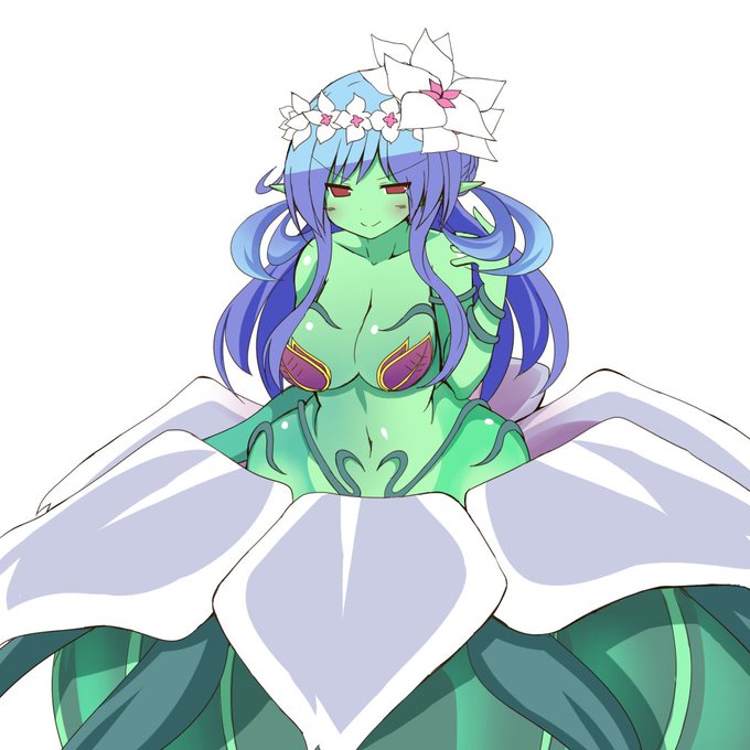 配信のあと思い立って、今度の更新合わせでクイーンアルラウネことアモイア姉貴のビジュアルアップデートもすることにしました🌺 