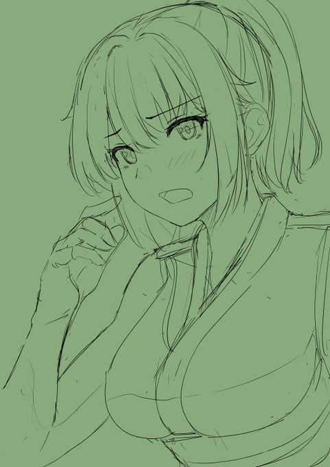 息抜きらくがき山城さんポニテ。
最近はskeb等依頼物描いてます～。 