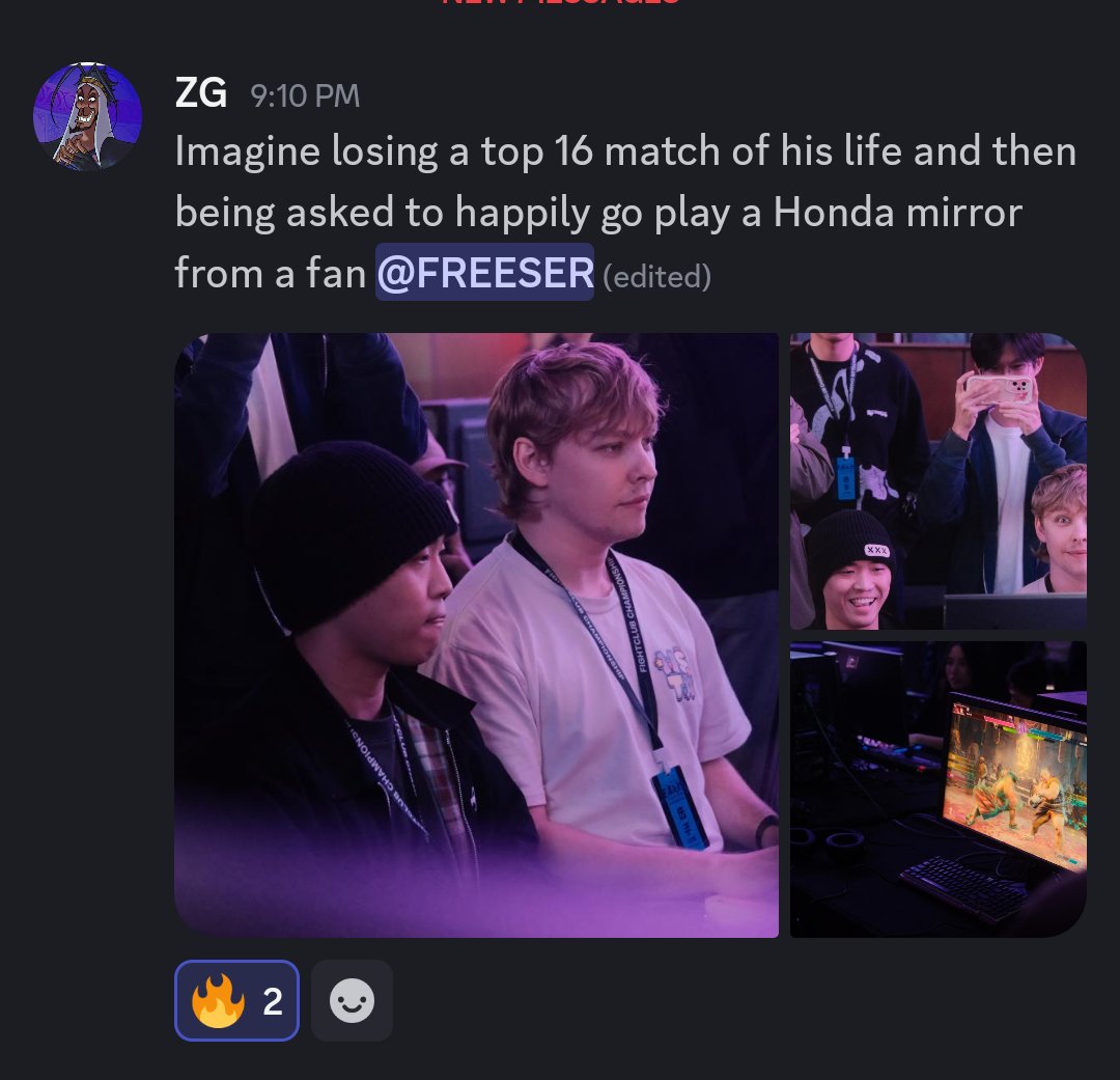 Having followed a lot of sports/esports  having good players who are shitty humans pops up more often than it has any right too.
Deserving is the wrong word for <a href="/FreeserFGC/">Freeser</a> achievements, he has more than earned it himself. But he is a deserving human being worthy of admiration.