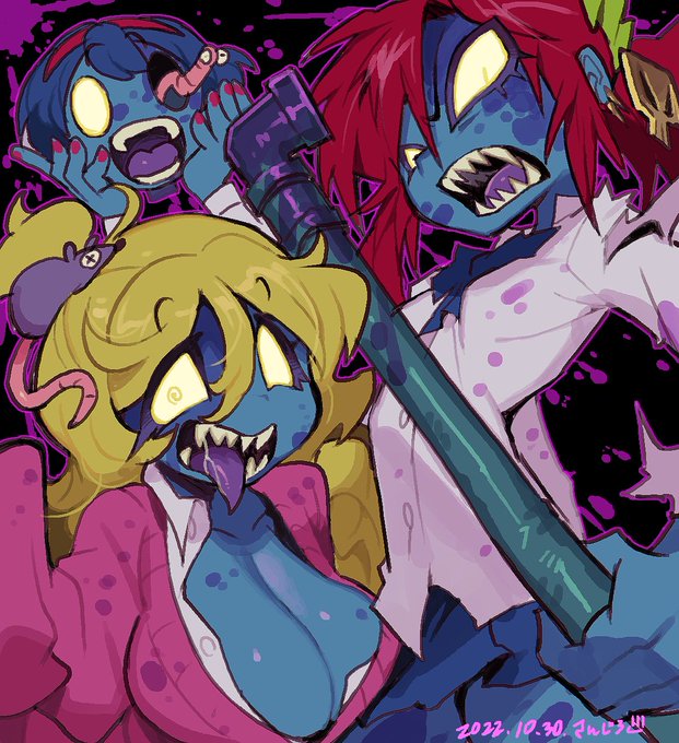 ハロウィン過去絵🧟‍♀️🩷 