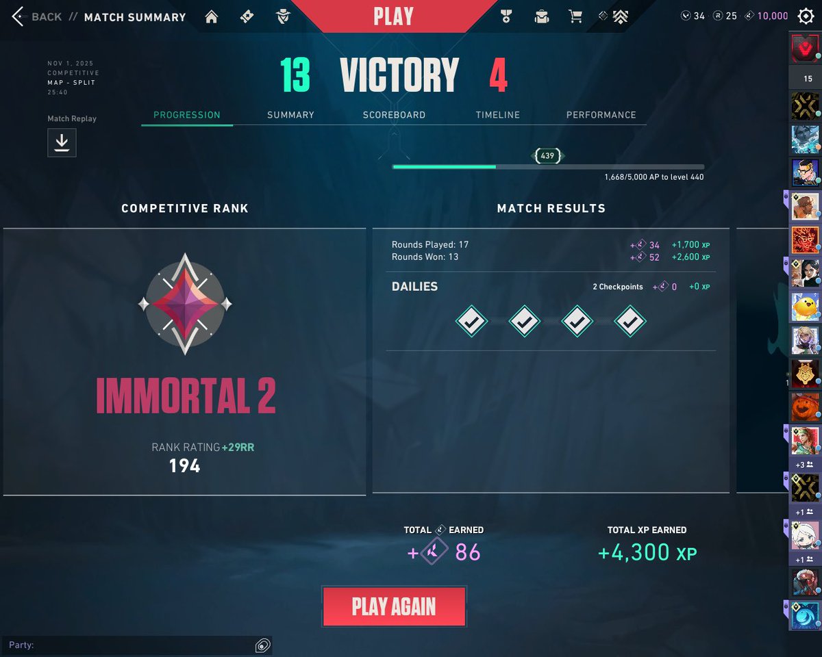 Riot out here giving me +29 like I ended on 700rr last act 😭🙏🙏🙏 ty riot