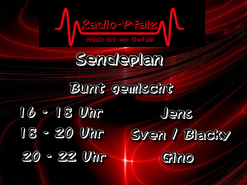 Der Samstag mit radio-pfalz.com heißt gute Musik am laufenden Streammeter. Schaltet ein und genießt mit uns den Tag.