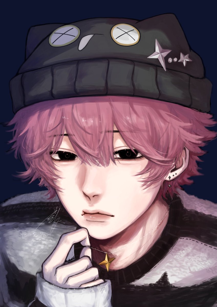 hyakki_o3's tweet photo. pink boy🐈‍⬛🩷
#イラスト #illustration #創作 #創作男子 #oc https://t.co/B6WItl1iTx