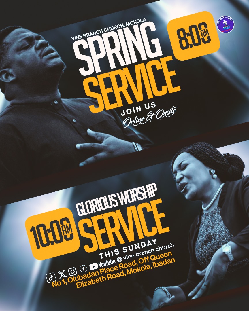 VBCmokola's tweet photo. Start November strong. End the year even stronger!
Be part of something special that GOD’s doing, this Sunday at VBC Mokola, a place to grow, worship, and belong. Here, you are home.
8AM Spring Service
10AM Glorious Worship https://t.co/PuqRF7zZPs