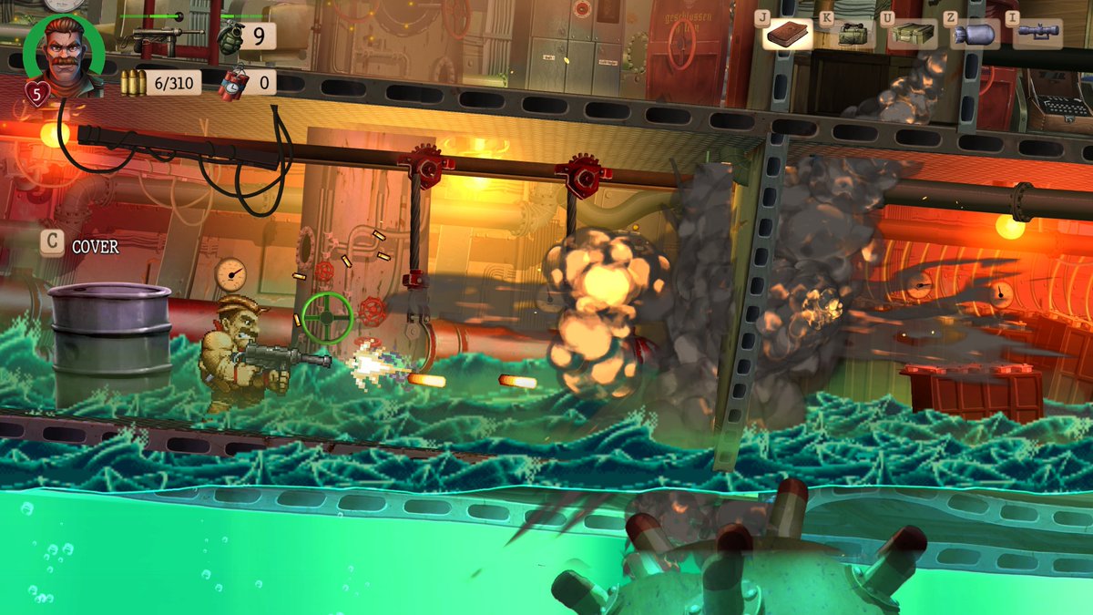 MansionGames's tweet image. #OperationHighjump 🪂 #ScreenshotSaturday 📸
The Grey Wolf 🐺 Mission⚓
🌊 Infiltrate the Submarine
🗝️ Steal the launch codes
🔥 Survive fire & sabotage
💣 Escape before the reactor goes KABOOM
Or you’ll sleep with the fishes
@TesuraGames #indiegames #pixelart #SupportIndies