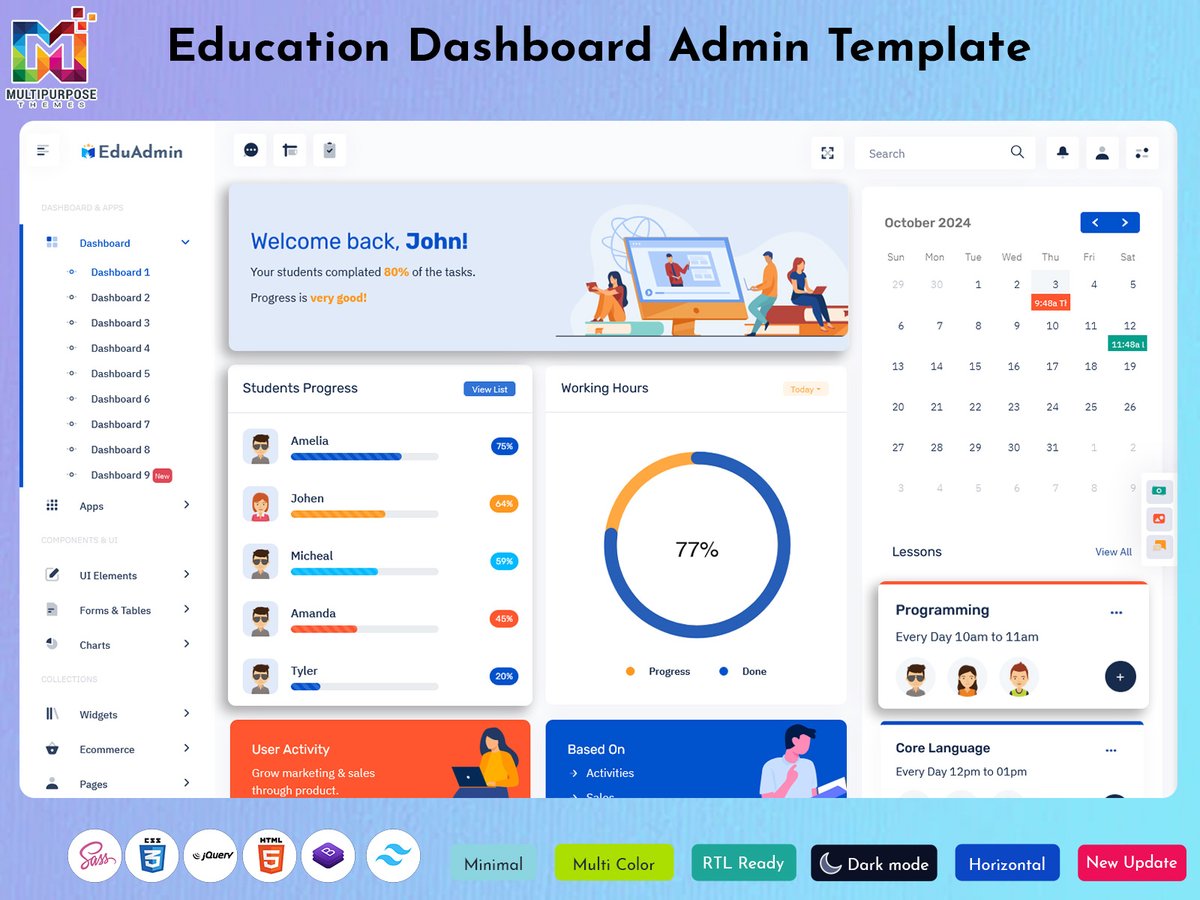MultiStoreTheme's tweet image. Enhance School Management with Our LMS Admin Template
.
Buy Now - themeforest.net/item/eduadmin-…
.
#LMSdashboard #Learningdashboard #educationdashboard #leariningtemplate #LMSWebapps #lmsdashboardtemplate #LMSadmintemplate #Onlinecoursedashboard #coursesdashboardtemplate