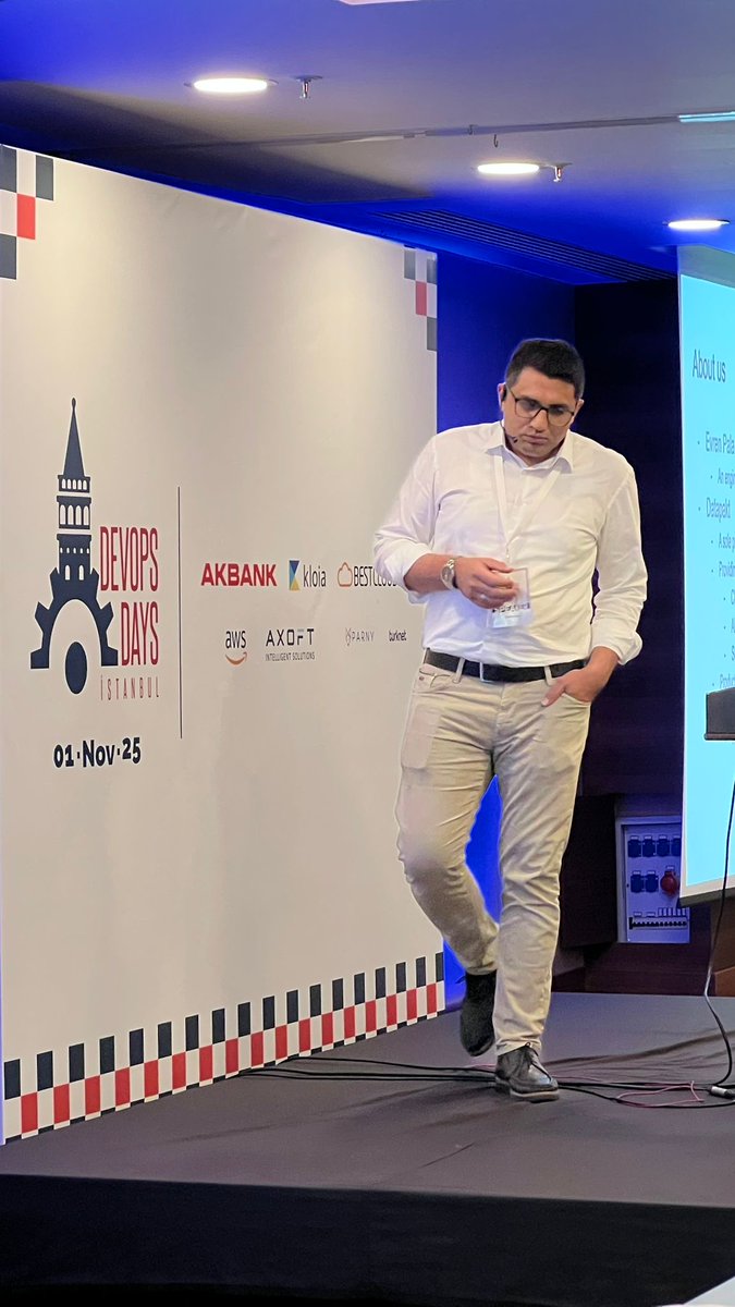 devopsdaysist's tweet image. 🌐 Evren Pala is diving into “Mastering Kubernetes Network Policies: From Theory to Automated Practice”!
He’s showing how to turn complex networking concepts into automated, real-world solutions — bridging the gap between theory and practice. ⚙️🚀

#DevOps #DevOpsDays…