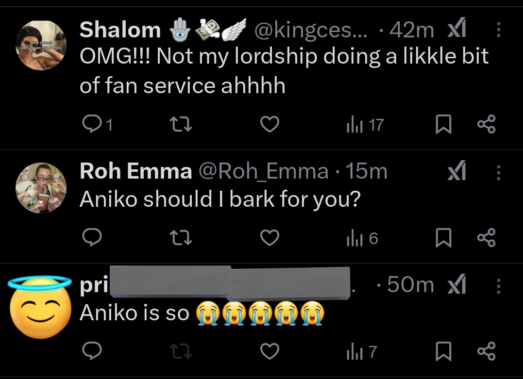 Aniko was showing the girls something serious 😭