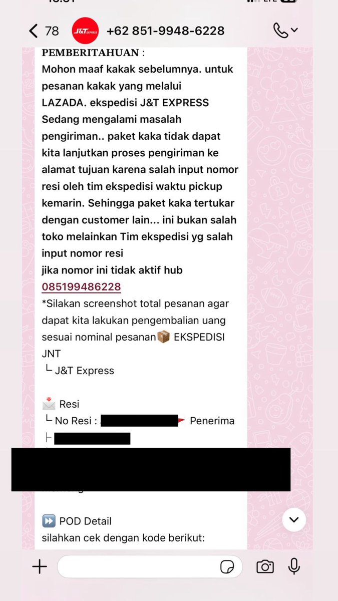 Apakah ada kebocoran data pada sistem kalian min <a href="/jntexpressid/">J&T Express Indonesia</a> ?
Karena data pembelian kami bocor ke pihak yg sudah menghubungi kami &amp; diduga hendak melakuan tindakan penipuan kpd kami.
Kami sudah lakukan pelaporan ke call center resmi J&amp;T
Mhn diperketat Thx