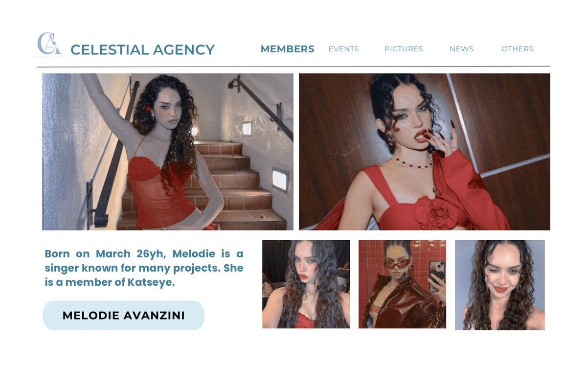 ᅠ
ᅠ
⠀              〝   • • •   meet our new member  ::
                    melodie avanzini  ₊˚⊹☆  ————
ᅠ
ᅠ