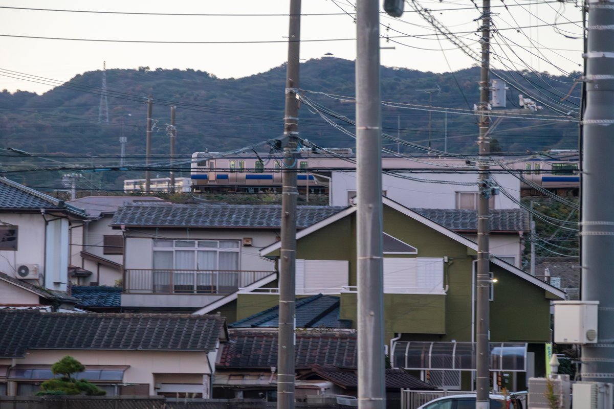 ooseno7100's tweet image. E531系　常磐線普通列車
茨城県日立市　会瀬港より