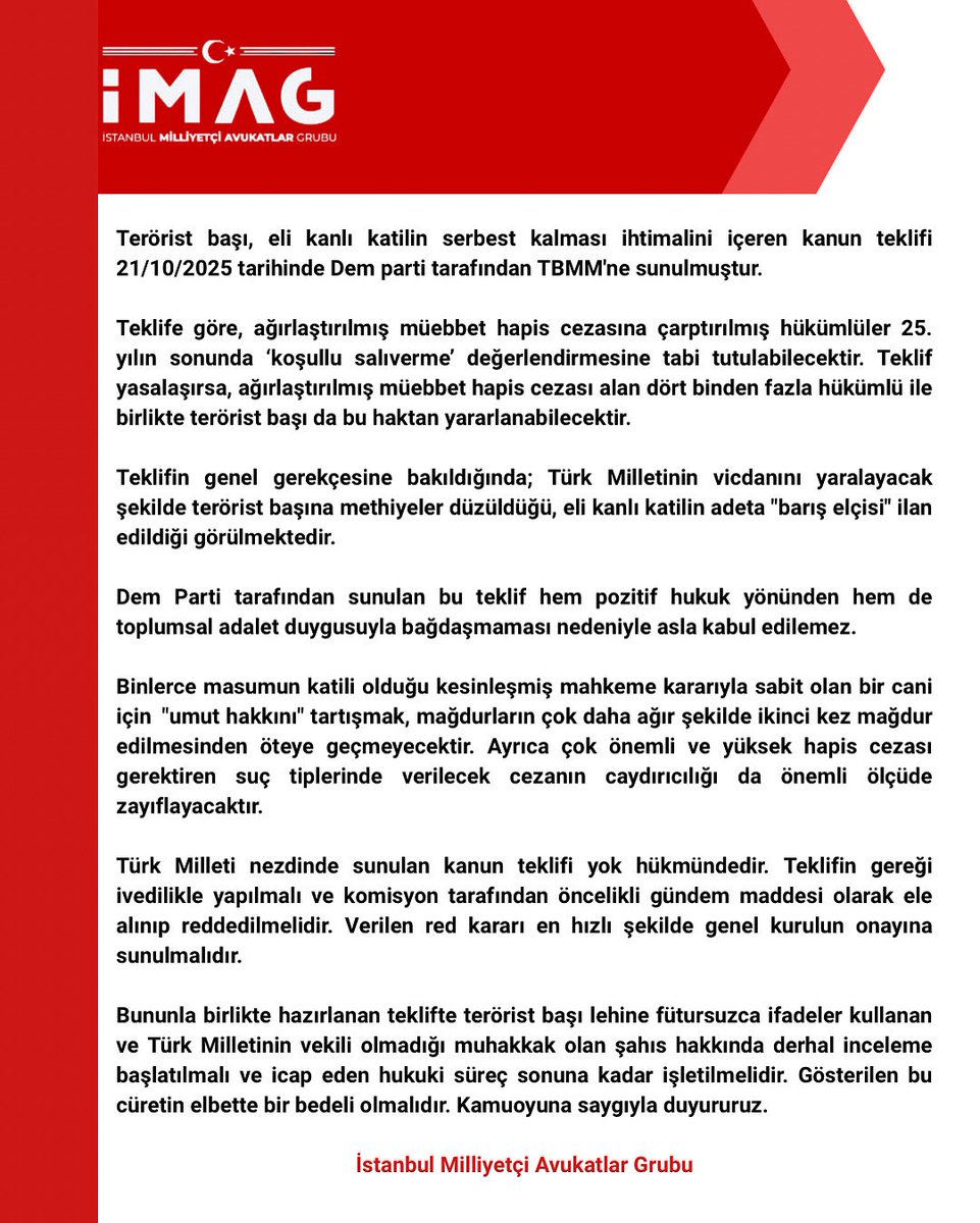 DEM PARTİ KANUN TEKLİFİ HAKKINDA AÇIKLAMAMIZDIR.