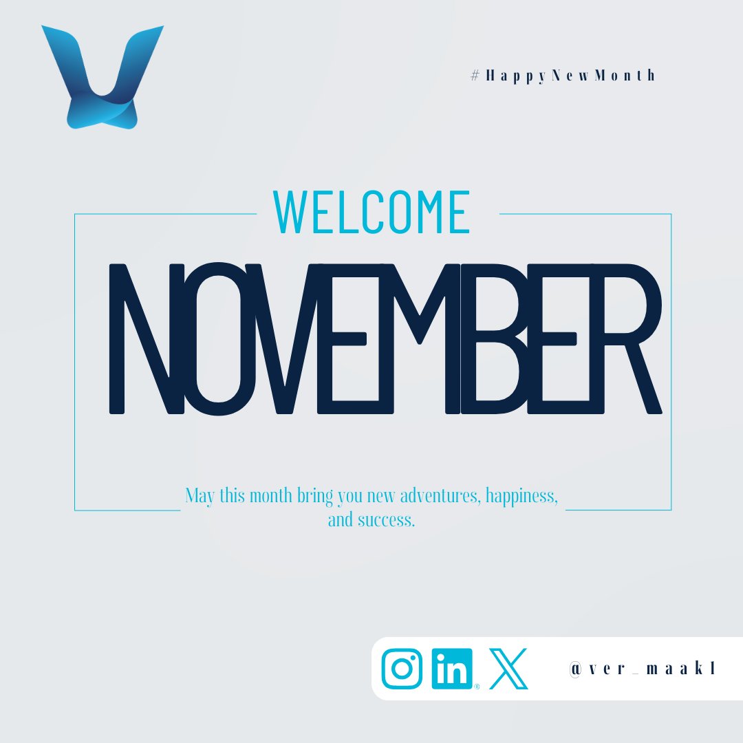 ver_maak1's tweet photo. Hello November!

New month, new energy, new opportunities.

Let’s embrace fresh adventures, happiness and success together. 

https://t.co/StrdILXLFU 

#HappyNewMonth #AfricasLeadingCreativePlatform https://t.co/CpoW9RqGh2