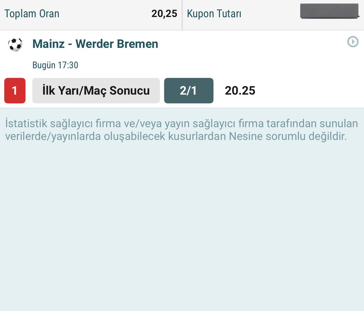 Uzun süre sonra sürpriz değerlendirdim. Baskın oran eşleşmeleri mevcut bol şanslar.