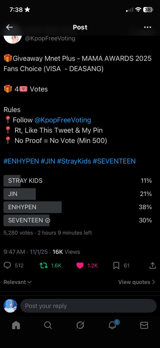 ellienayoo's tweet photo. @KpopFreeVoting #SEVENTEEN https://t.co/Cv2c9LiTrb