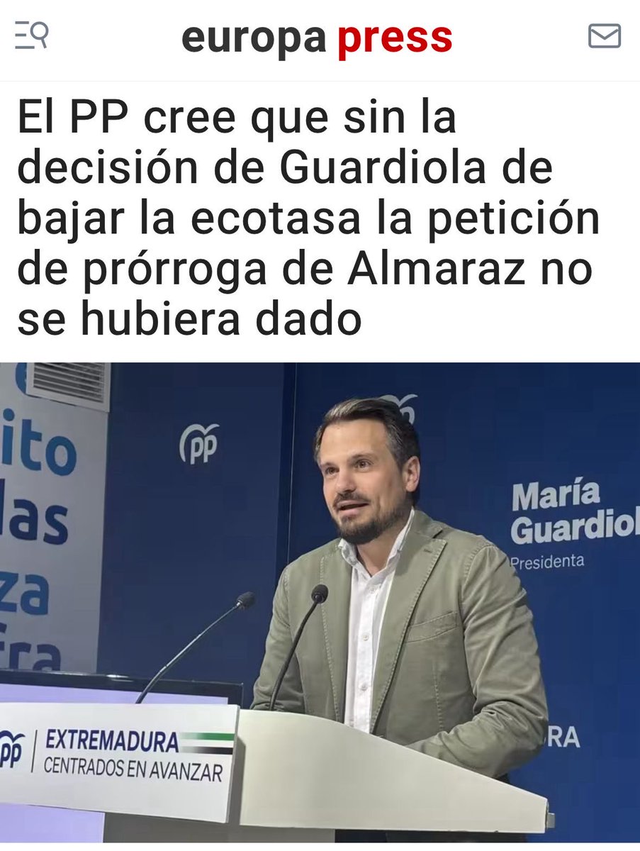 Guardiola sigue inventando un relato que nadie cree. ¿Regalar 45 millones a las eléctricas, clave para prorrogar Almaraz? 

Pero si han pedido la prórroga de la central sin condiciones y sin que ese regalo entre en vigor. Mentir en política está muy mal, mentir en campaña