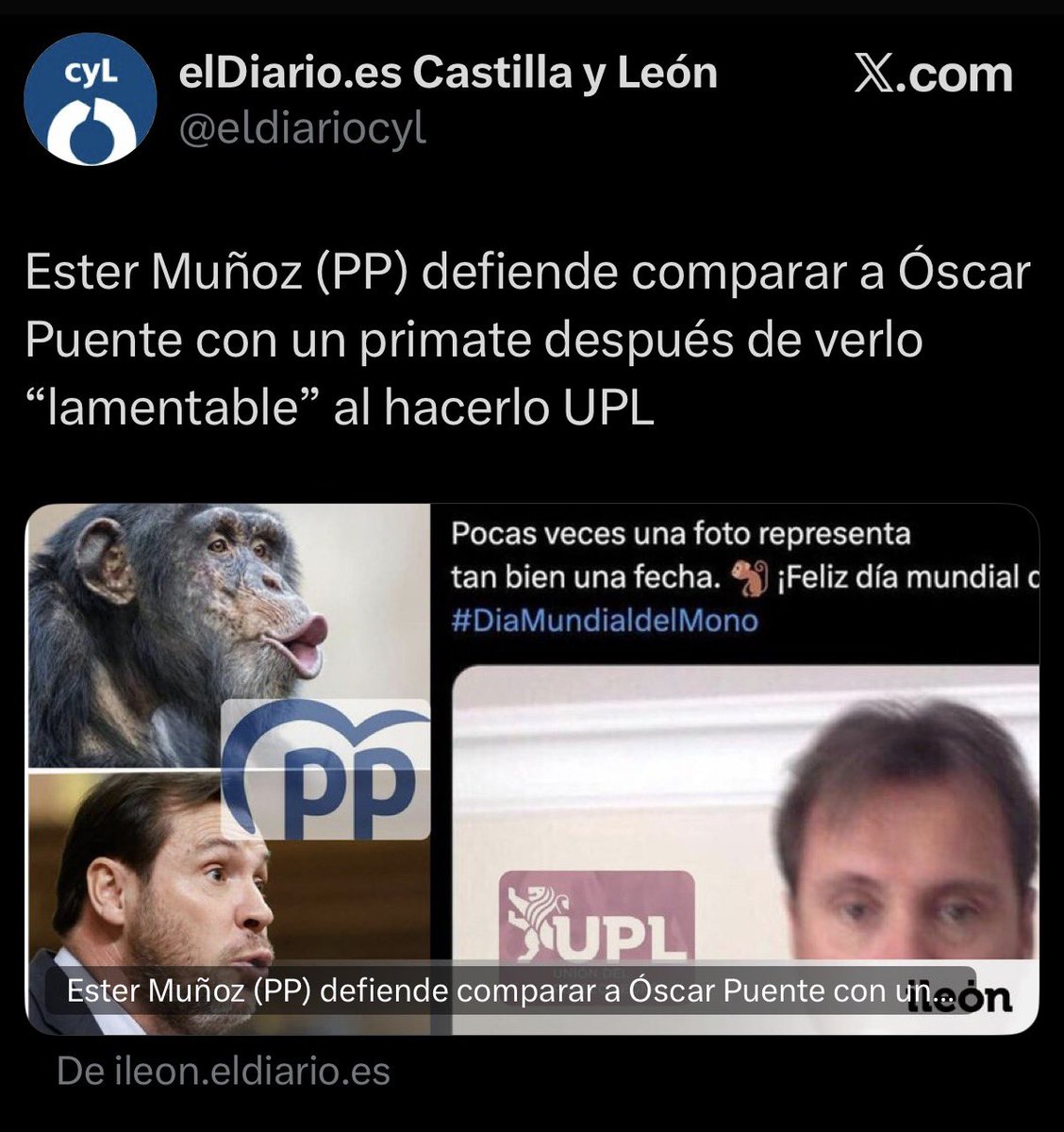 LenadorVidanes's tweet image. Habló la fascista Chita también conocida en León como Pinocha. Los simios están que trinan con estas comparaciones ofensivas para su especie @PPopular_Leon @ppopular #cylesmentira #Somosla18 #LEXITYA  #AutonomiaLeonesaYa  #PaisLliones #Zamora #Salamanca #leonesp