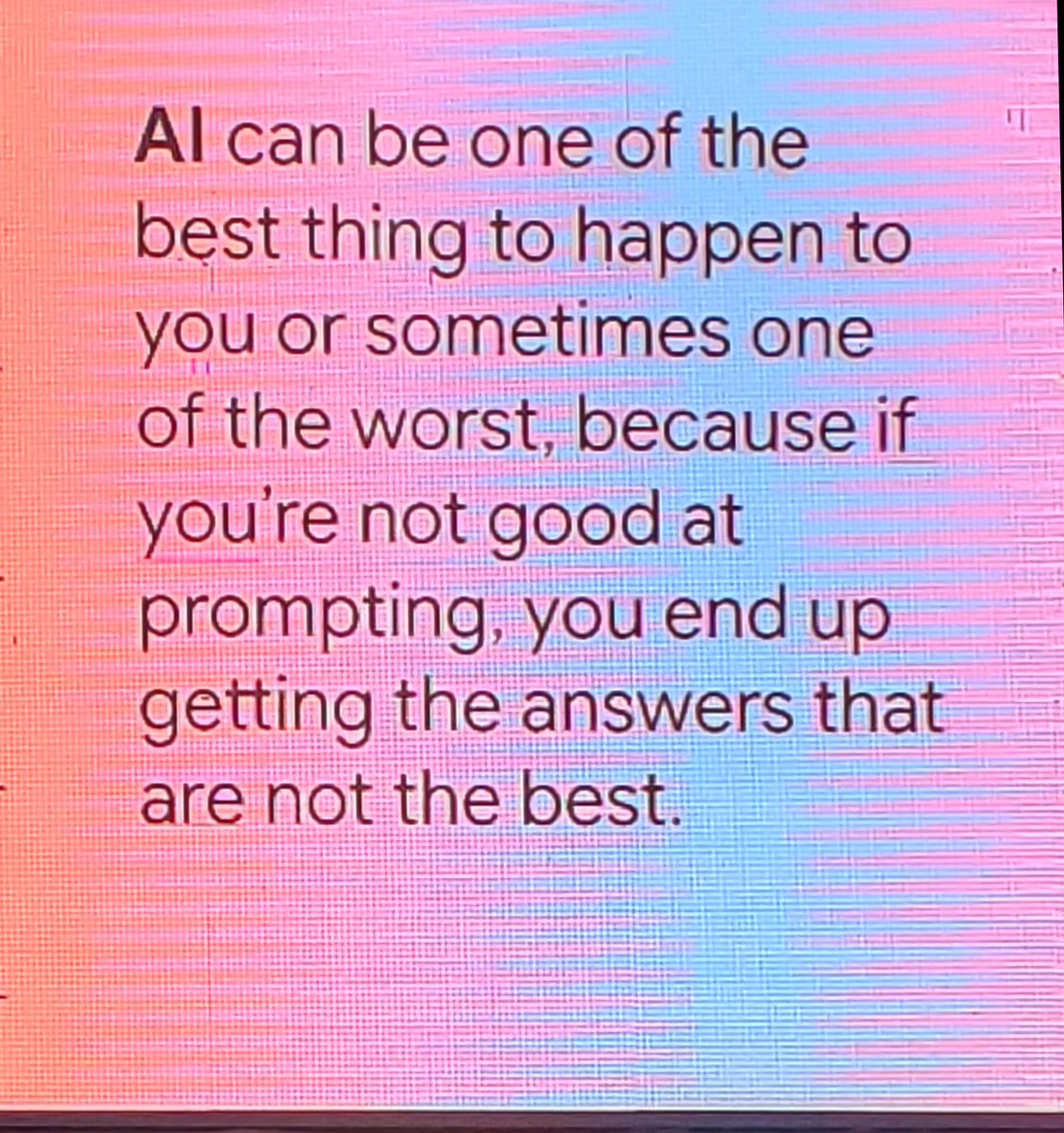 Desmond Ezuluebo, whilst speaking on AI in web ecosystems  gave a beautiful Pros and cons of AI usage in our daily activities
