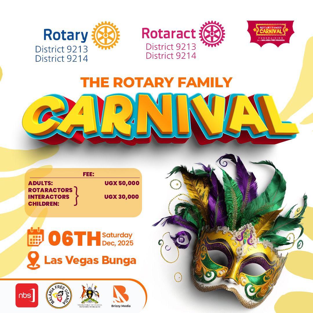 PamAtuheirek's tweet photo. Bring the whole family out for the Rotary Family Carnival 2025, expect music, games, laughter and purpose, every moment counts toward a Malaria-Free Uganda. 📅 6th Dec | 📍 Las Vegas, Bunga, Tickets https://t.co/gj5vYLYcfU, #FamilyCarnival2025
#ZeroMalariaStartsWithMe https://t.co/Bu9p4VA7HY