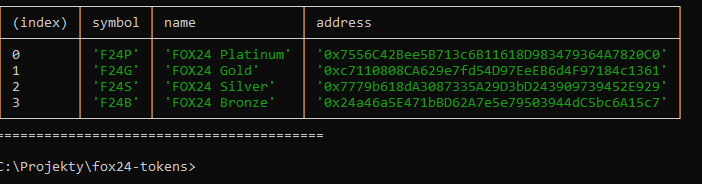 GtcRto's tweet photo. 🚀 FOX24 Tokens are LIVE on Ethereum Mainnet!

✅ F24P (Platinum): 0x7556…C0
✅ F24G (Gold): 0xc711…361
✅ F24S (Silver): 0x7779…929
✅ F24B (Bronze): 0x24a4…5c7
💎 All contracts verified on Etherscan ✅
#FOX24 #DeFi #Ethereum #Uniswap #Crypto https://t.co/2NpQ0QVCxu