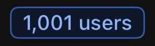 Good morning all!

Happy to announce we are now 1,000 members/users strong.

This was our EOY goal, but thanks to all of our loyal users and fans spreading the word, we smashed it 2 months ahead of schedule 💥 !!!

Due to the influx of new users, sign ups will be closed for the