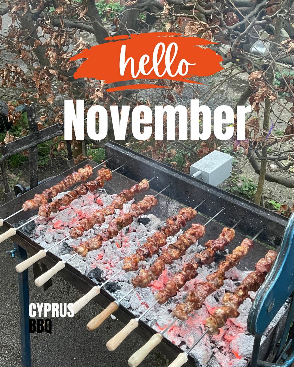 CyprusBBQ's tweet image. Hello November, wishing you all a great month!! A Cyprus BBQ is not just for summer, you can use it all year round. 

cyprusbbq.co.uk

#cyprusbbq #bbq #novemberbbq #bbqallyearround #souvla #souvlaki #ukbbq #bbquk #ukbbqscene #rotisserie #bbqlover #lovebbq