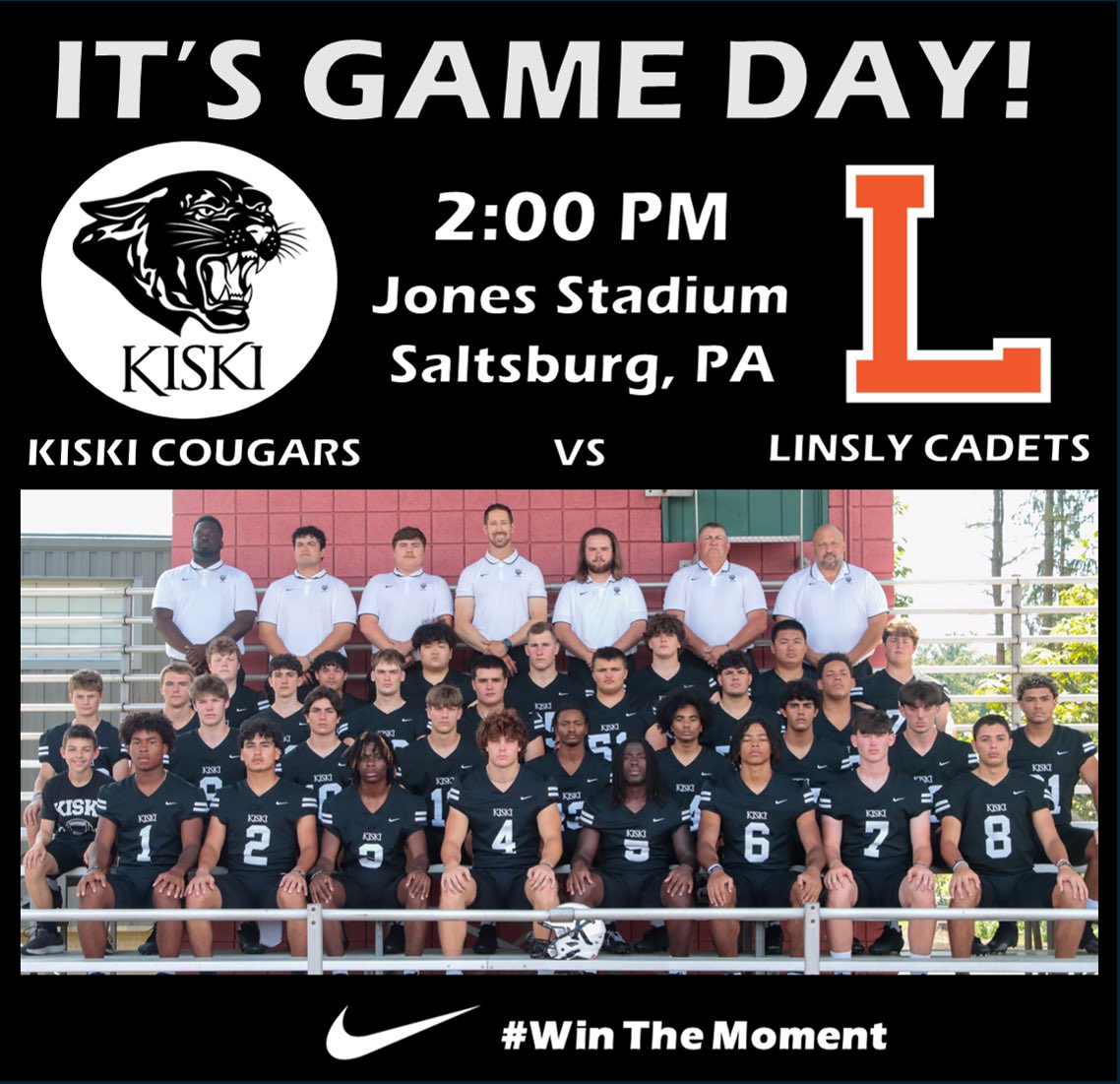 Homecoming Game Day!  Check out the game on the link below at 2 PM. #WinTheMoment

fan.hudl.com/usa/pa/saltsbu…