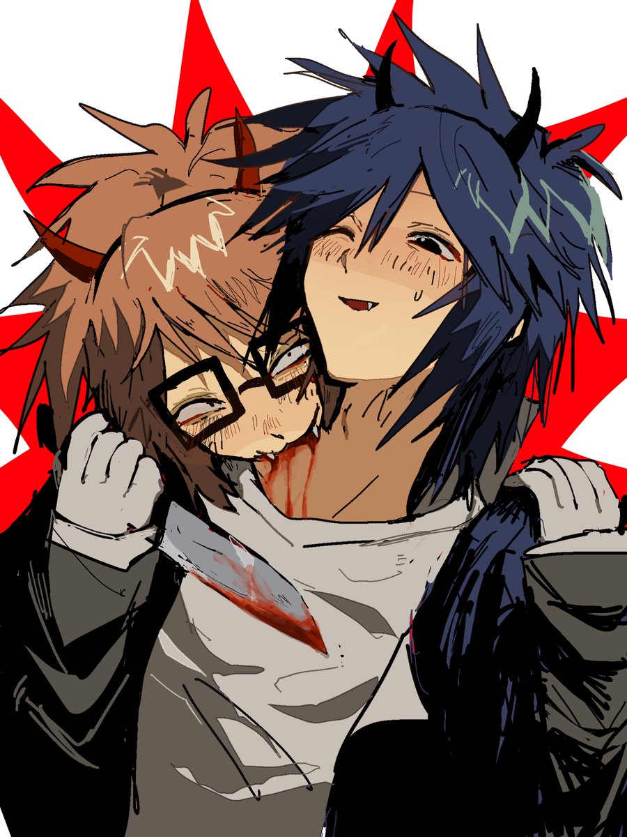 #ranfren 
ハロウィン絵遅刻！！！
悪魔😈🩸